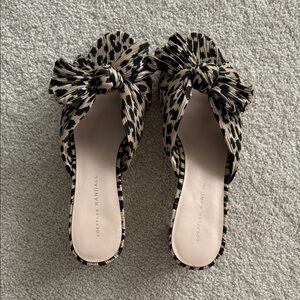 Loeffler Randall leopard print dahlia heels